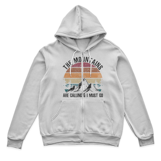Hiking The Mountains Are Calling Zip Hoodie